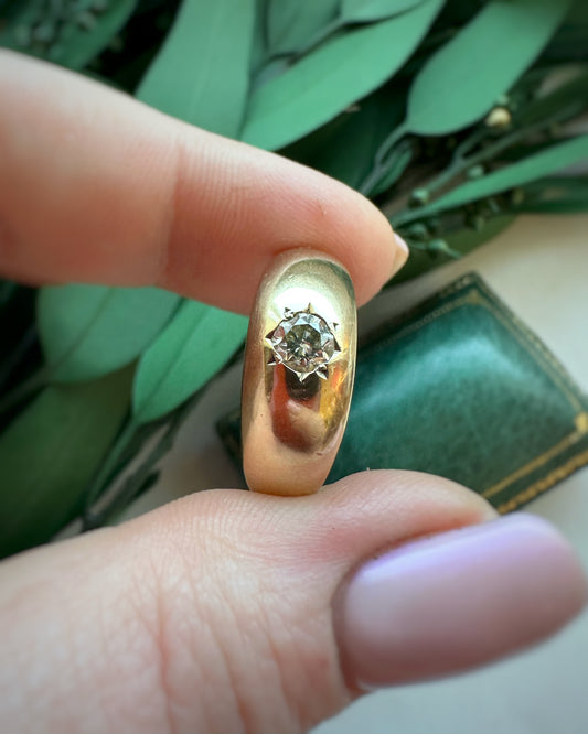 Vintage Diamond Starburst Ring