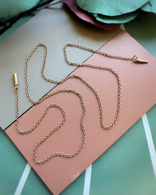 Antique Super Delicate Doughnutty Cable Chain (17.5")