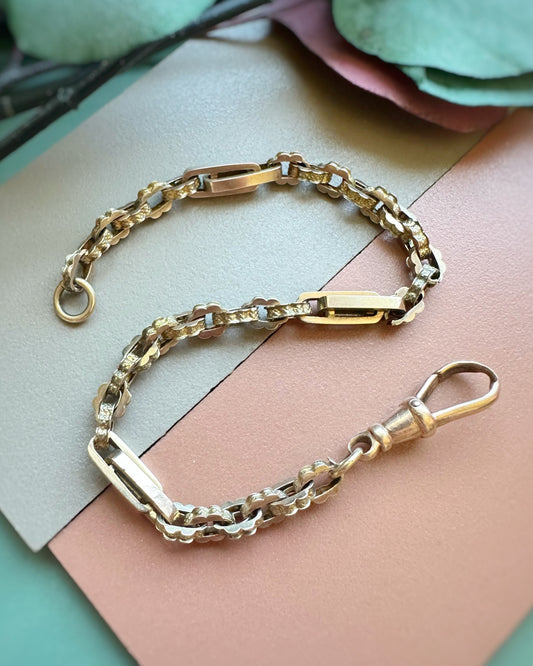 Antique Fancy Link Flower + Double Trombone (7.5")