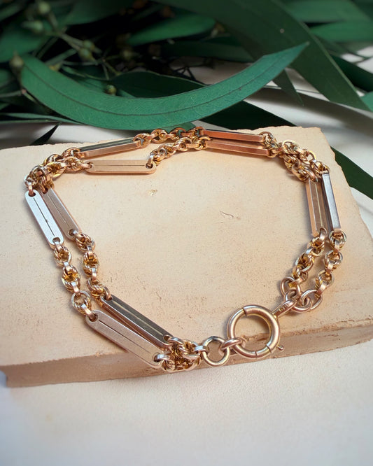Antique Double-Strand Paperclip and Lovers Knot (7")