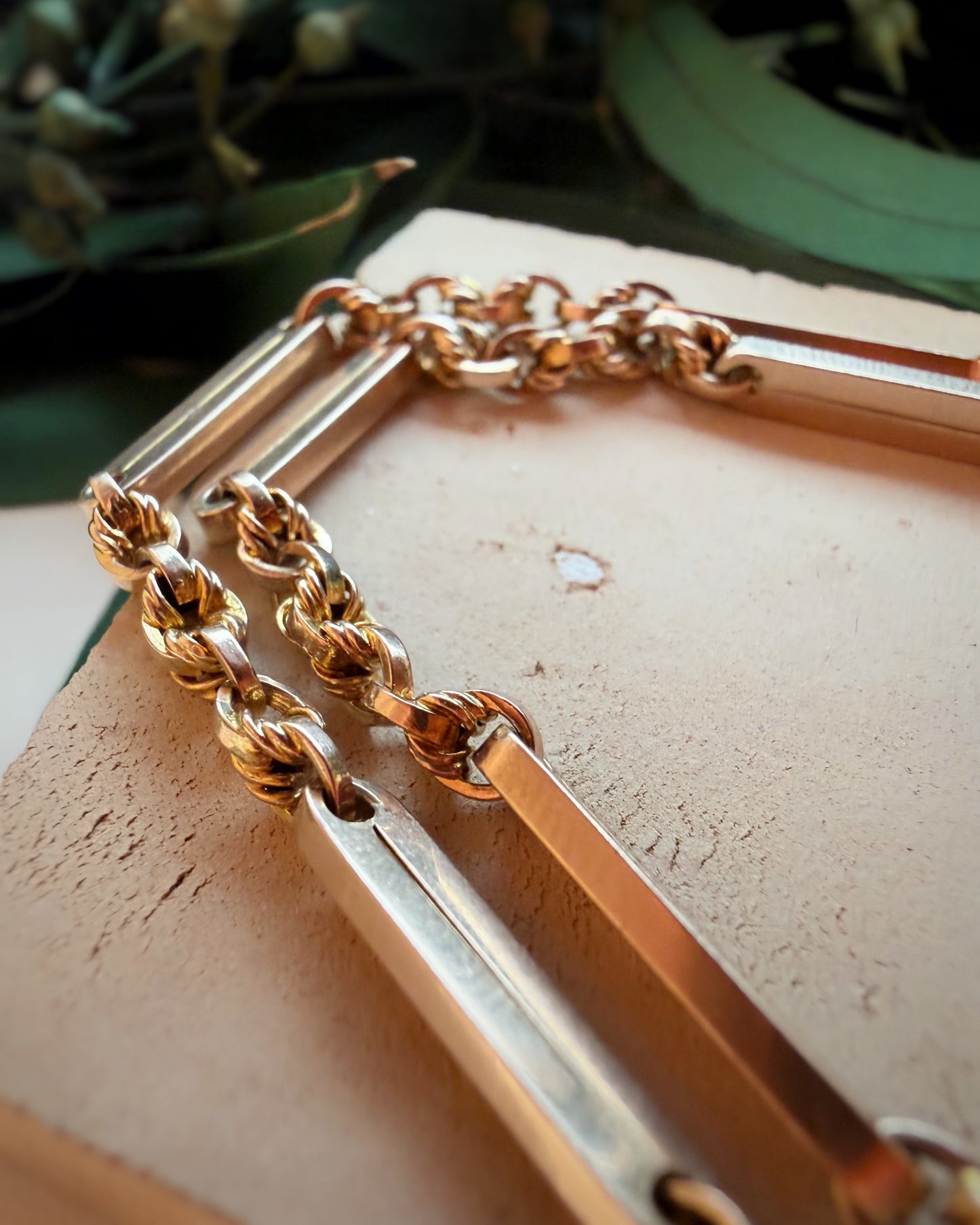 Antique Double-Strand Paperclip and Lovers Knot (7")