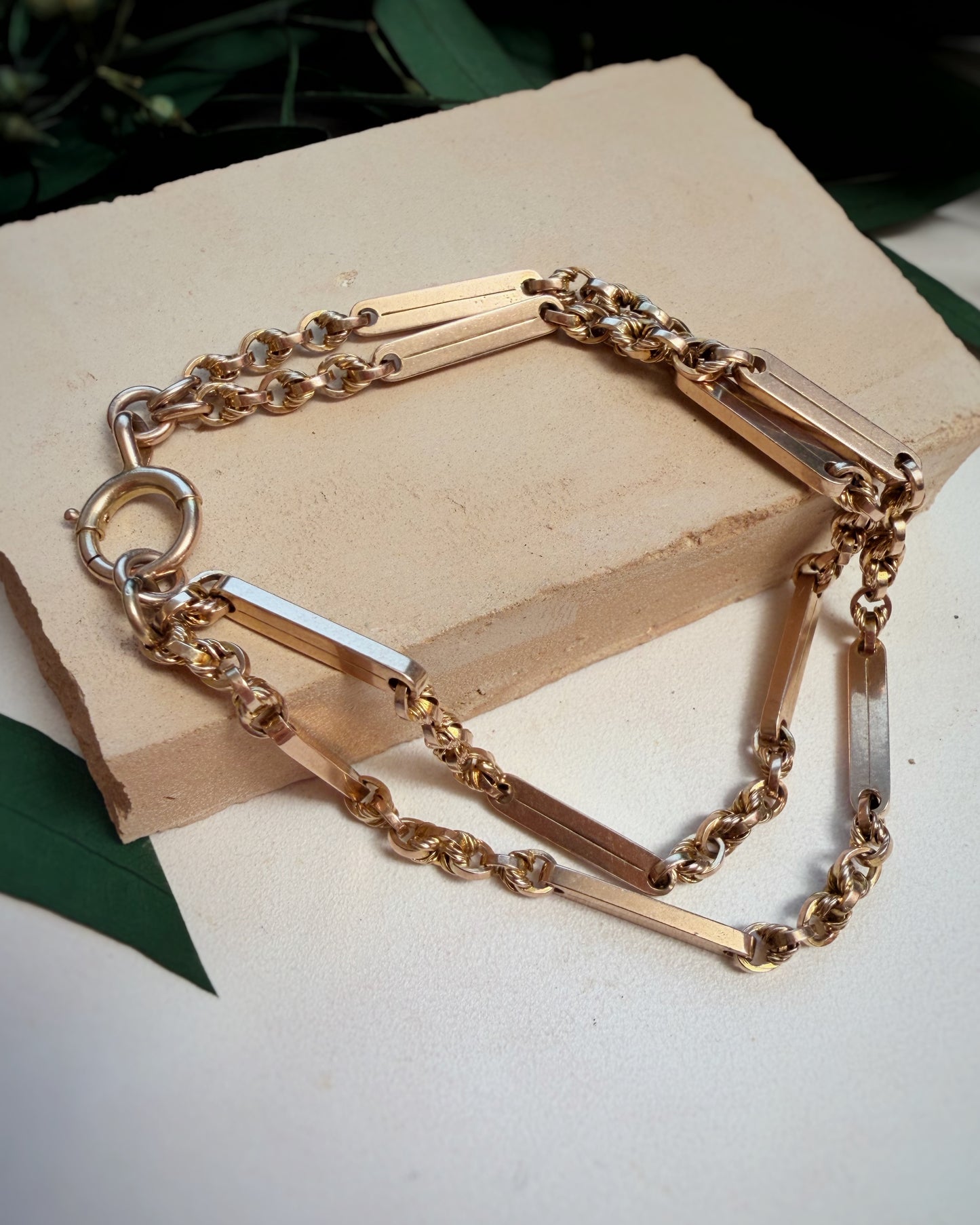 Antique Double-Strand Paperclip and Lovers Knot (7")