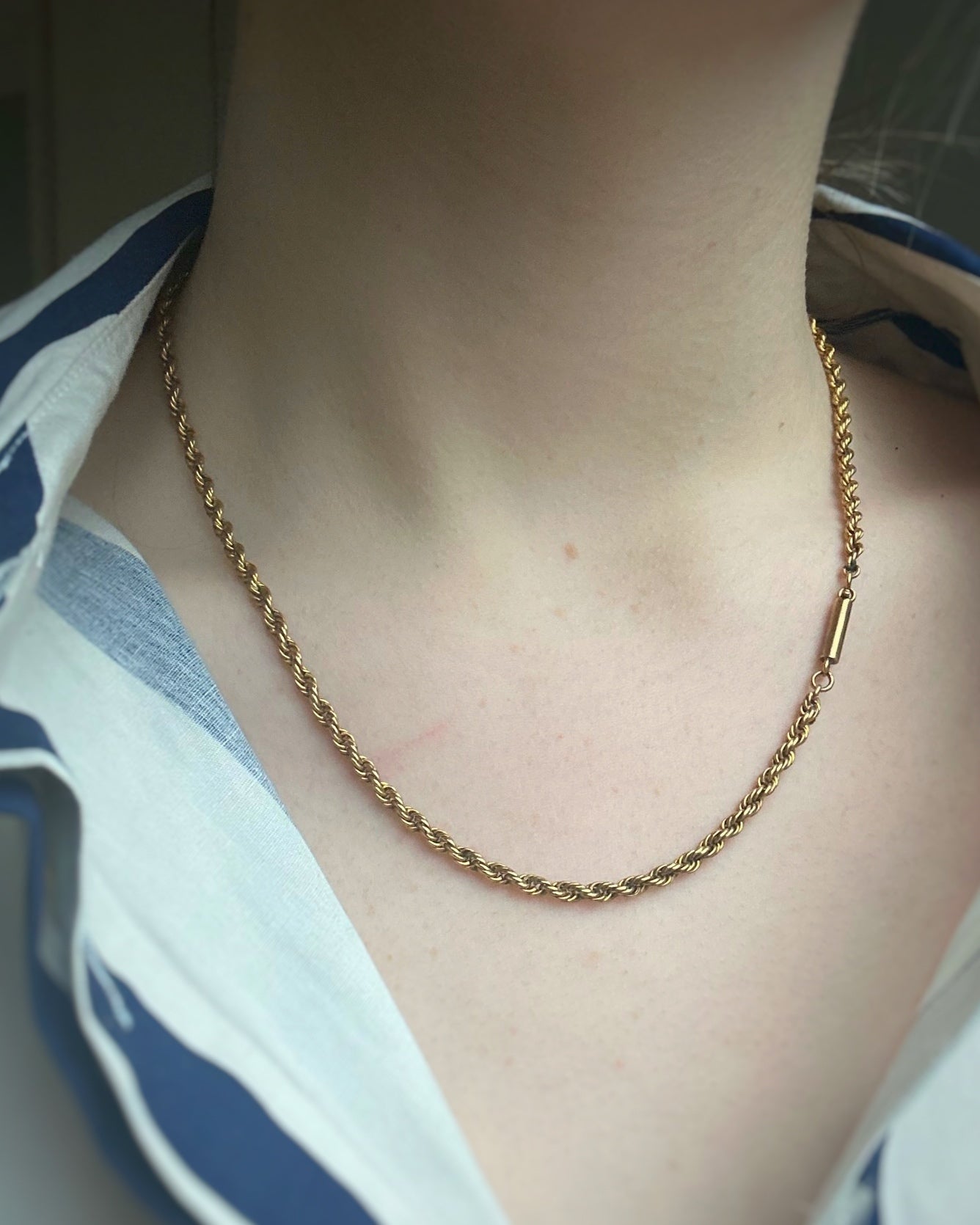 Antique Dense High Carat Rope Chain (17.5")