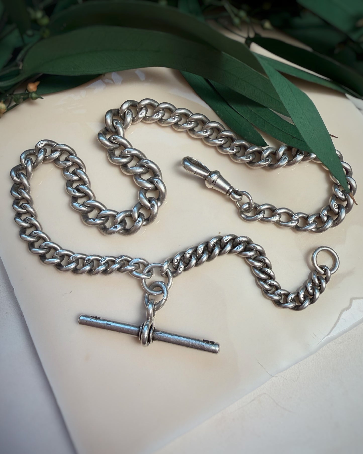 Antique 1895 Chunky Graduated Albert (16")