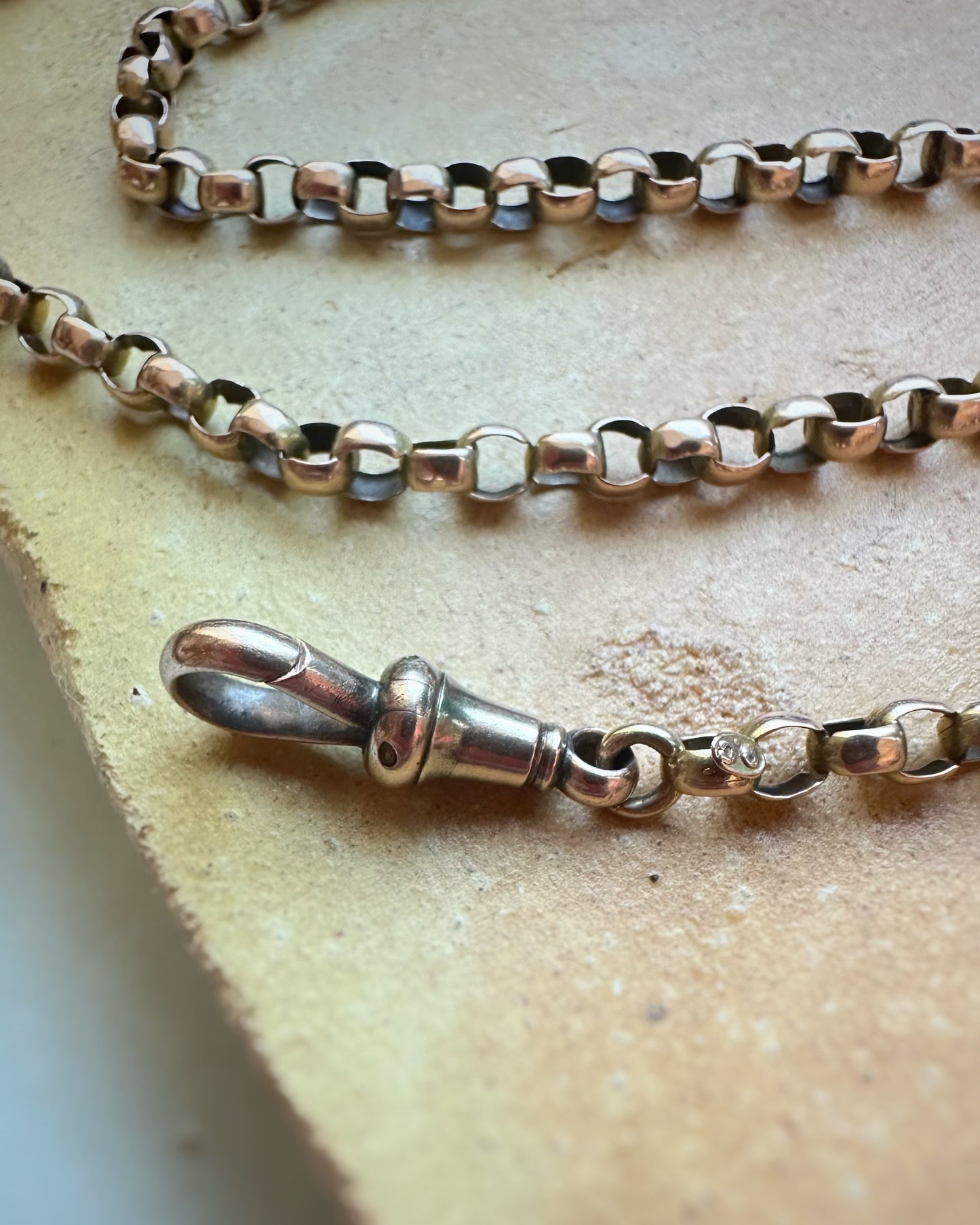 Antique Chunky Belcher Chain with Dog Clip (19.5")