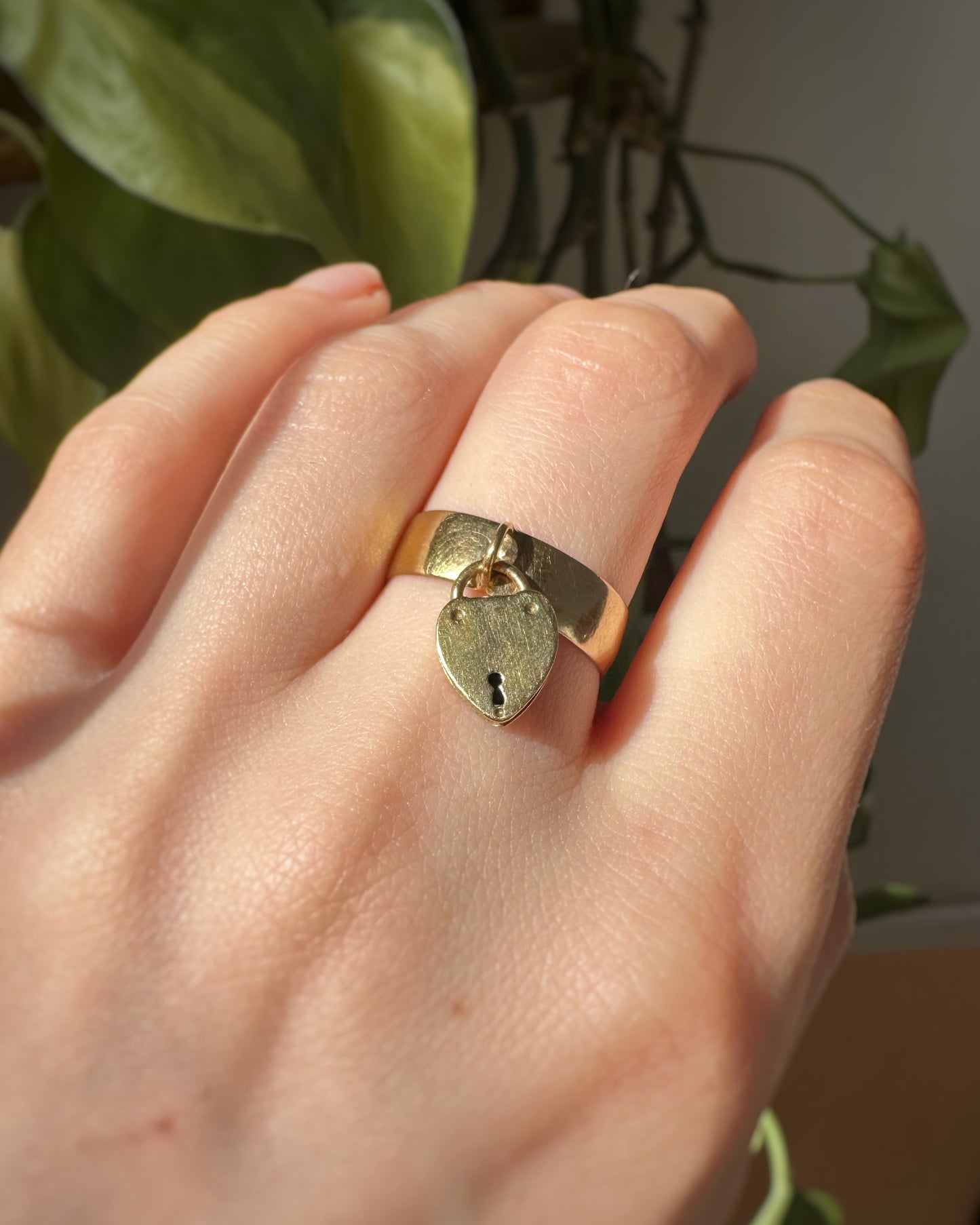 Antique High Carat Padlock Ring