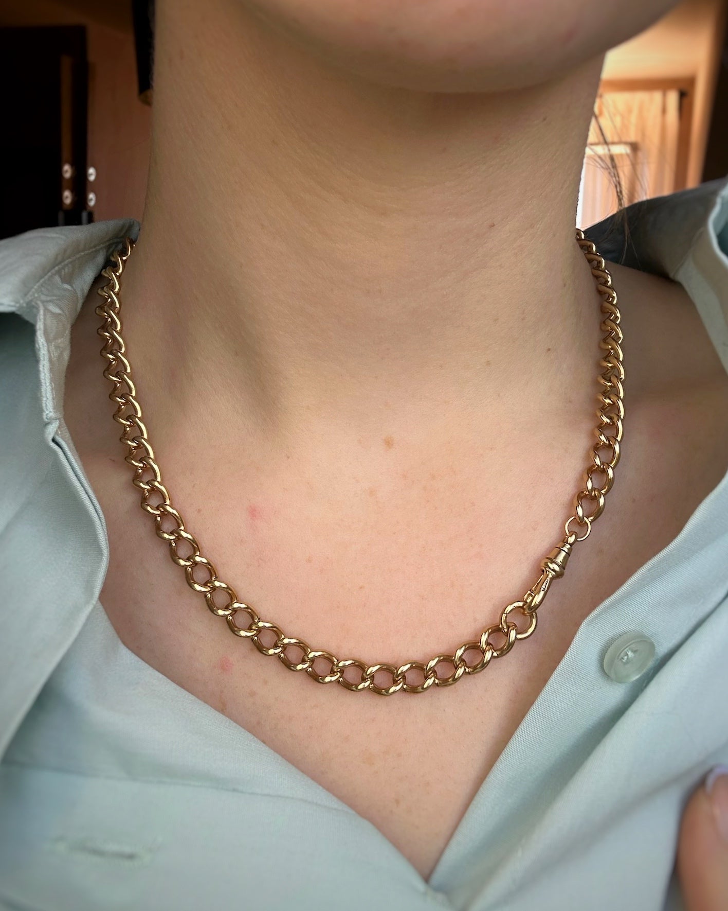 Vintage Chunky Ungraduated Curb with Dog Clip (17.5")