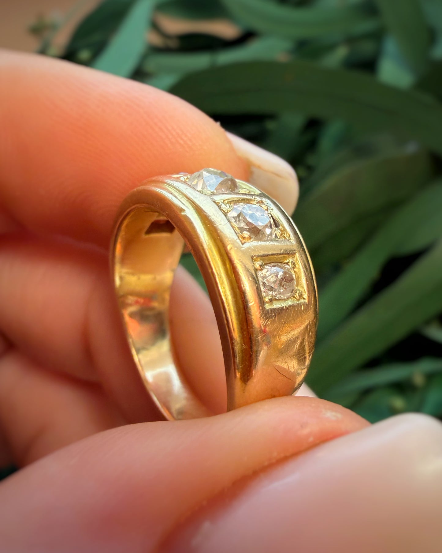 Antique Old Cut Gallery Ring (M / 6.25)