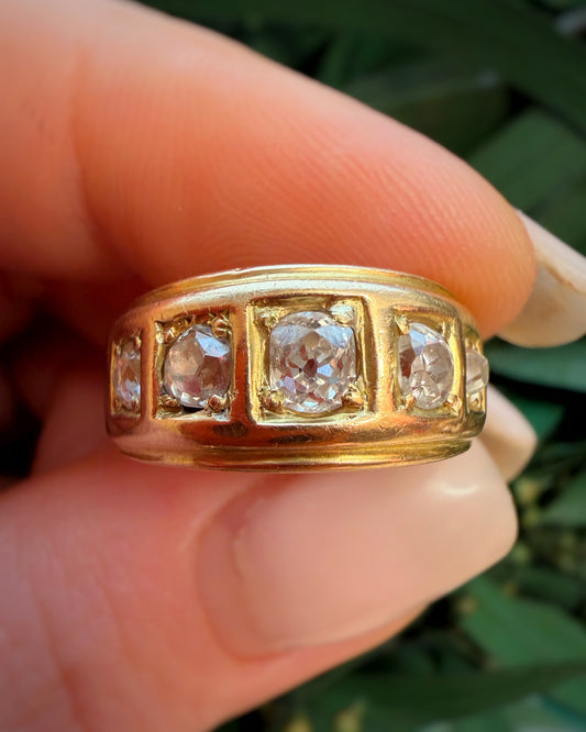 Antique Old Cut Gallery Ring (M / 6.25)