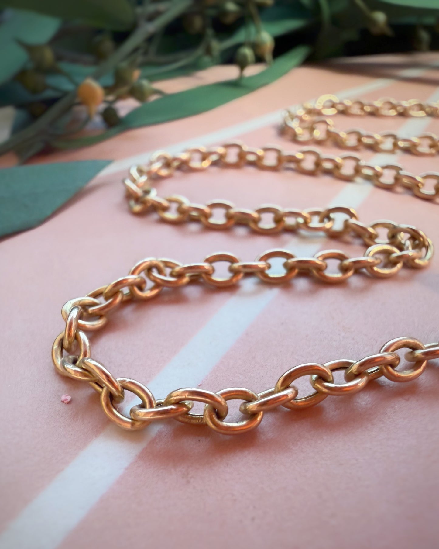 Vintage DARLING Cable with Toggle Clasp and Heart (18")