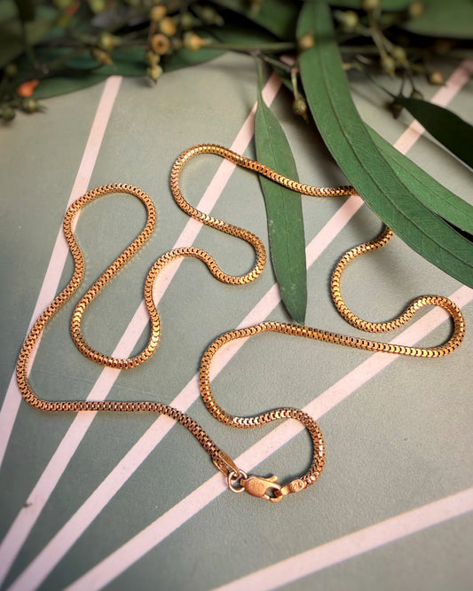 Vintage High-Carat Slink Snake Chain (18")