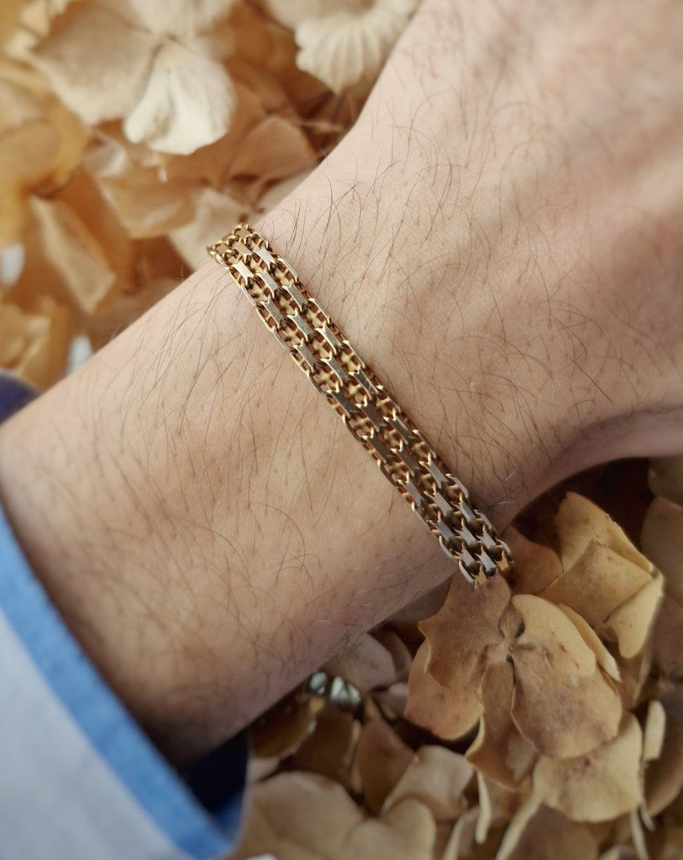 Vintage Woven Bracelet with Lobster Clasp (7.5")