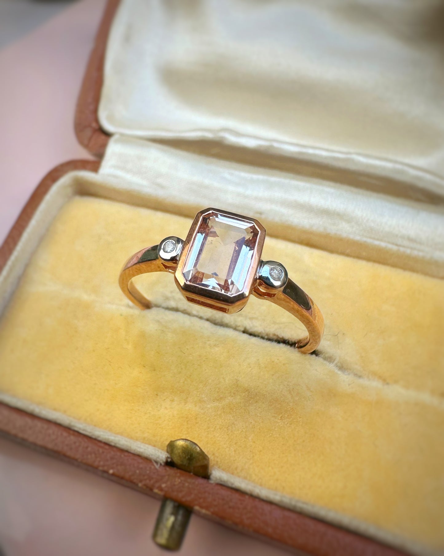 Vintage Rose Tourmaline Ring (S / 9)