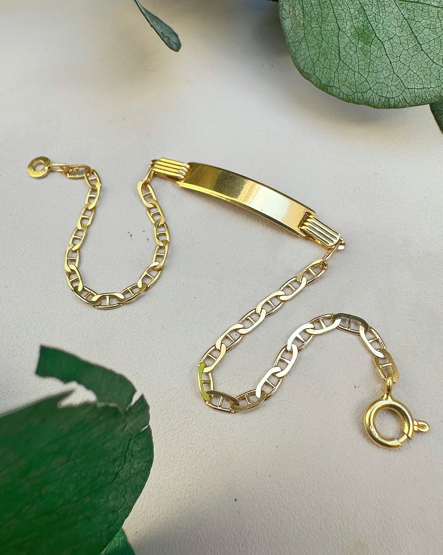 Vintage Hammered Mariner ID Bracelet (6.5")