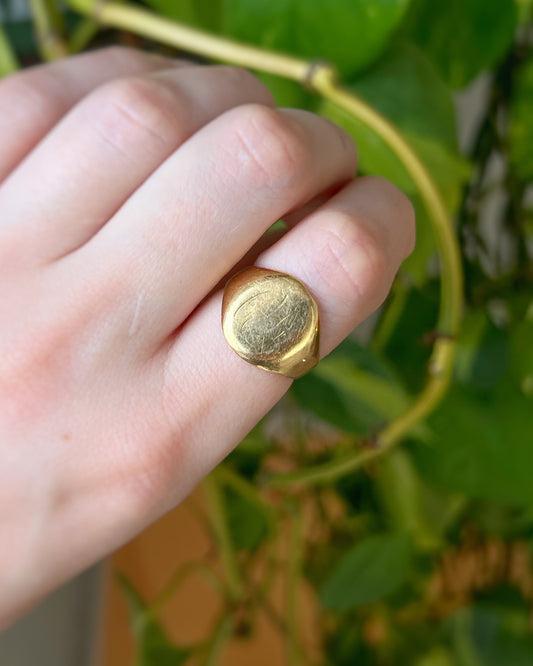 Antique Chunky 18ct Signet Ring (M.5 / 6.5)